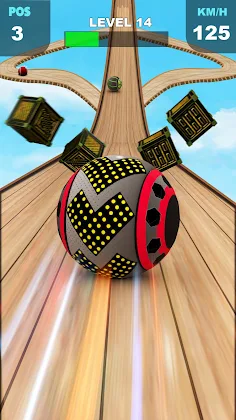 Sky Rolling Ball Go Rush - Screenshot 1