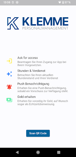 Android application Klemme Payment screenshort