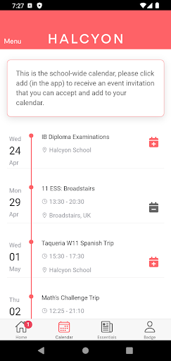 Halcyon School Screen 2