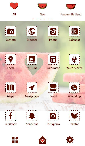 Watermelon Heart Theme Screen 3