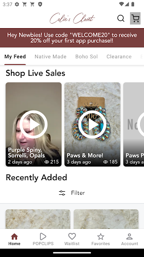 Android application Colie's Closet screenshort