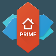 Nova Launcher Prime am linken Bildschirmrand.