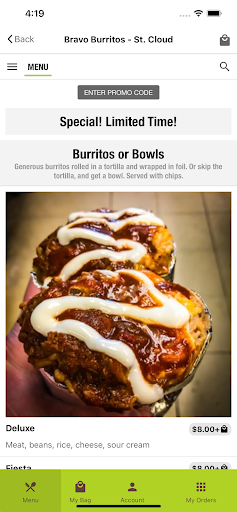 Bravo Burritos Screen 3