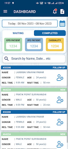 Android application Synergy Hospital screenshort