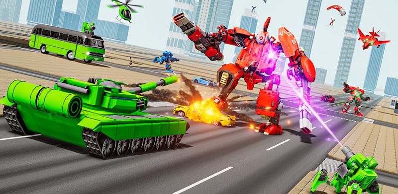Tank Robot - Bus Robot Games