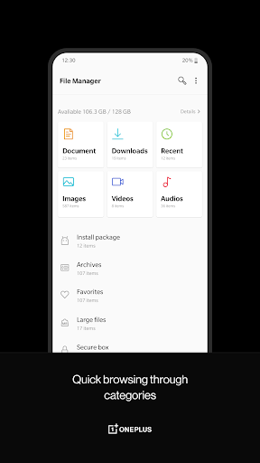Android application OnePlus File Manager screenshort