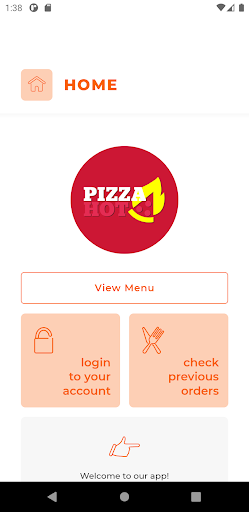 Android application Pizza Hot TA1 screenshort