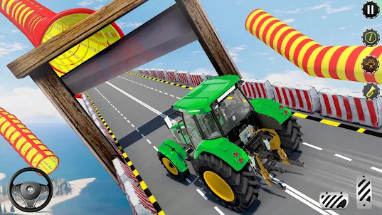 Real GT Tractor Stunts Driving