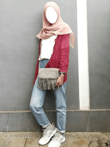 College Girls Hijab Photo Suit