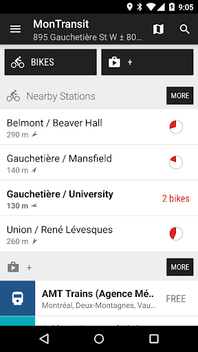 Android application Montreal BIXI Bike - MonTrans… screenshort