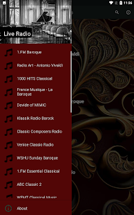 Baroque Radios Live Screenshot
