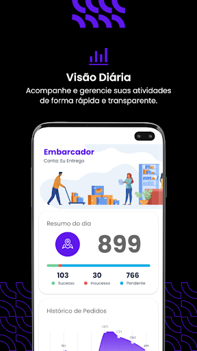 Android application Eu Entrego para Embarcador screenshort