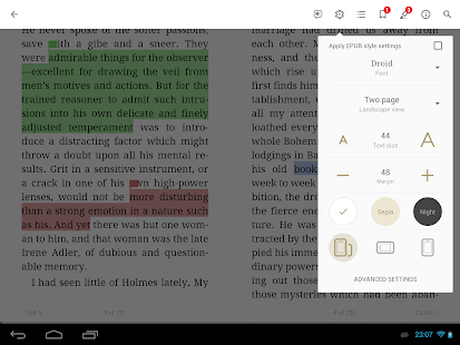 eReader Prestigio: Leser Ekran görüntüsü