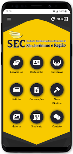 Android application SEC São Jerônimo screenshort