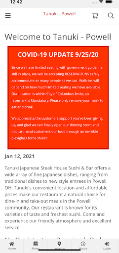 Android application Tanuki - Powell Online Order screenshort