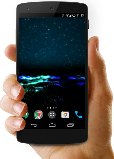 Android application 3D Blue Waves Live Wallpaper screenshort