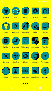 Teal and Black Icon Pack