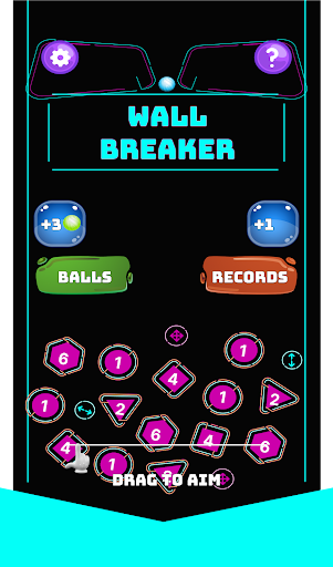 Android application Wall Breaker: Bouncing Ball! screenshort