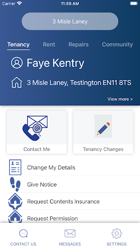 Aareon Self Service Demo App Screenshot
