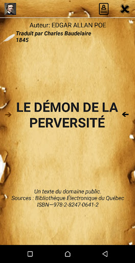 Android application Le Démon de la Perversité screenshort