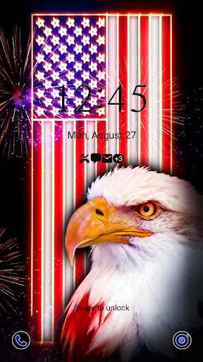 Neon America Eagle - Wallpaper Screen 2