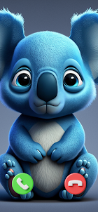 Blue Koala Call Screen Theme