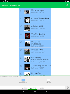 Top Stats Pro for Spotify Captura de pantalla