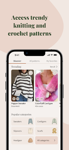Knitandnote: Knitting app Screen 2