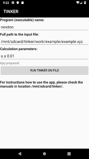 Android application TINKER (x86_64) screenshort