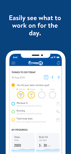 Android application Fit19 screenshort