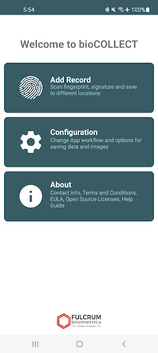 Android application bioCOLLECT screenshort