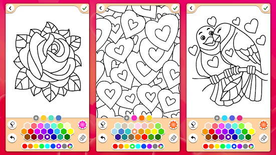 Valentines love coloring book 16.9.4 screenshots 16