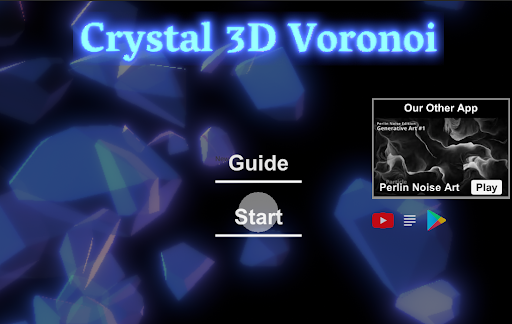Android application Crystal 3D Voronoi【Generative screenshort