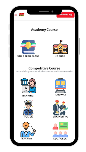 Android application Ashirbad Academy screenshort