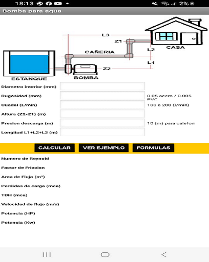 Calculo de Bombas de agua