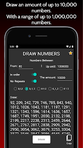 Draw Numbers