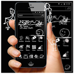Cover Image of Download Black and White Blackboard Theme 1.1.21 APK