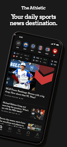 Screenshot of The Athletic: Sports News