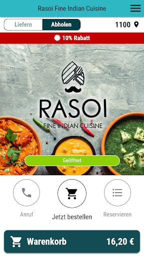 Android application Rasoi Fine Indian Cuisine screenshort