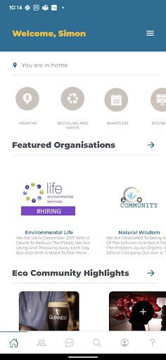Android application The Eco Community screenshort