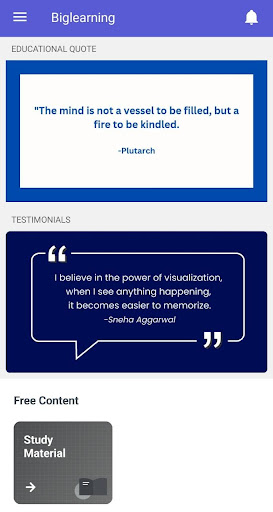 Android application Biglearning screenshort