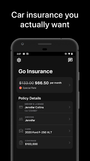 Android application Go Insurance screenshort