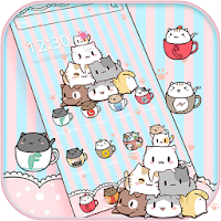 Cup Kitty Theme Wallpaper