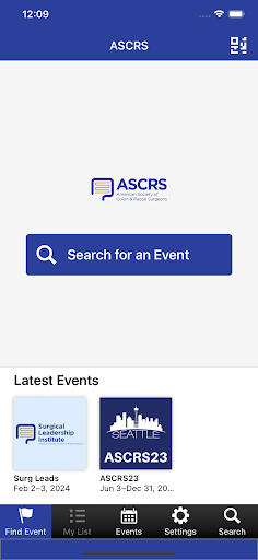 Android application ASCRS Events screenshort