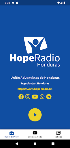 Android application Hope Media Honduras screenshort