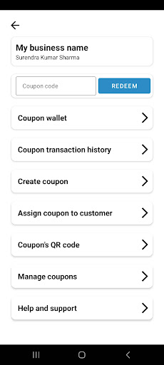 Android application CouponPocket Seller screenshort