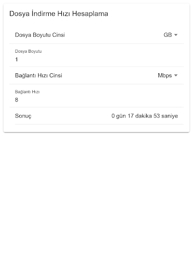 Dosya İndirme Hızı Hesaplama Screen 3