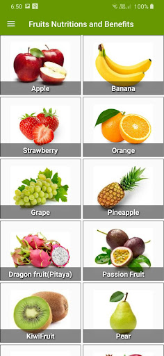 Fruits Nutritions and Benefits Screen 3