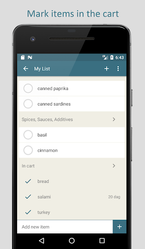 ShopTeo - shopping list Screen 3