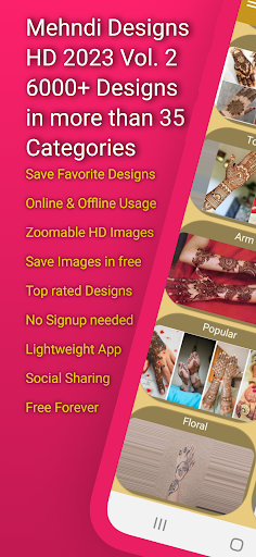 Android application Mehndi Designs Últimos 2024 screenshort